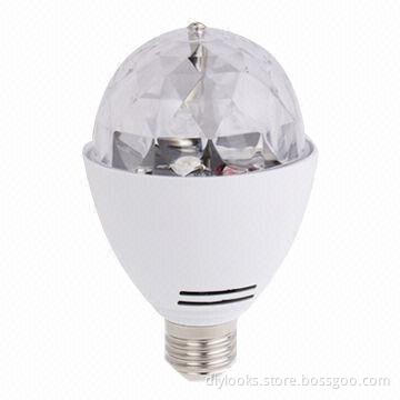 1W Mini Colorful LED Rotating Lamp Light Bulb